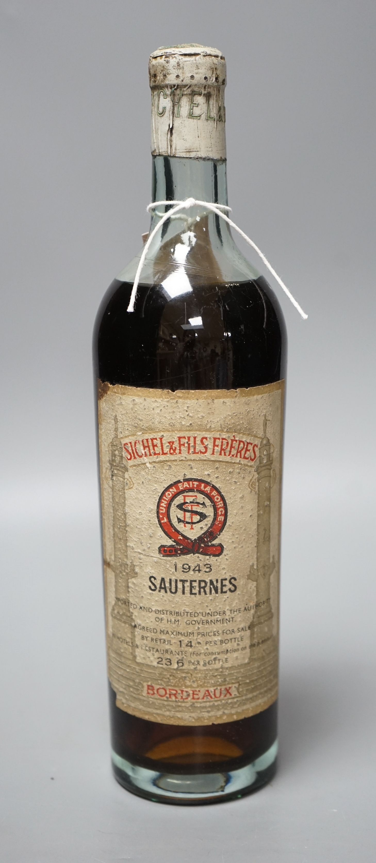 One bottle of Sauternes 1943